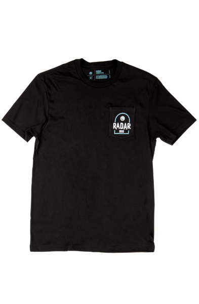 Radar Tee Branded Pocket Blk S 2023