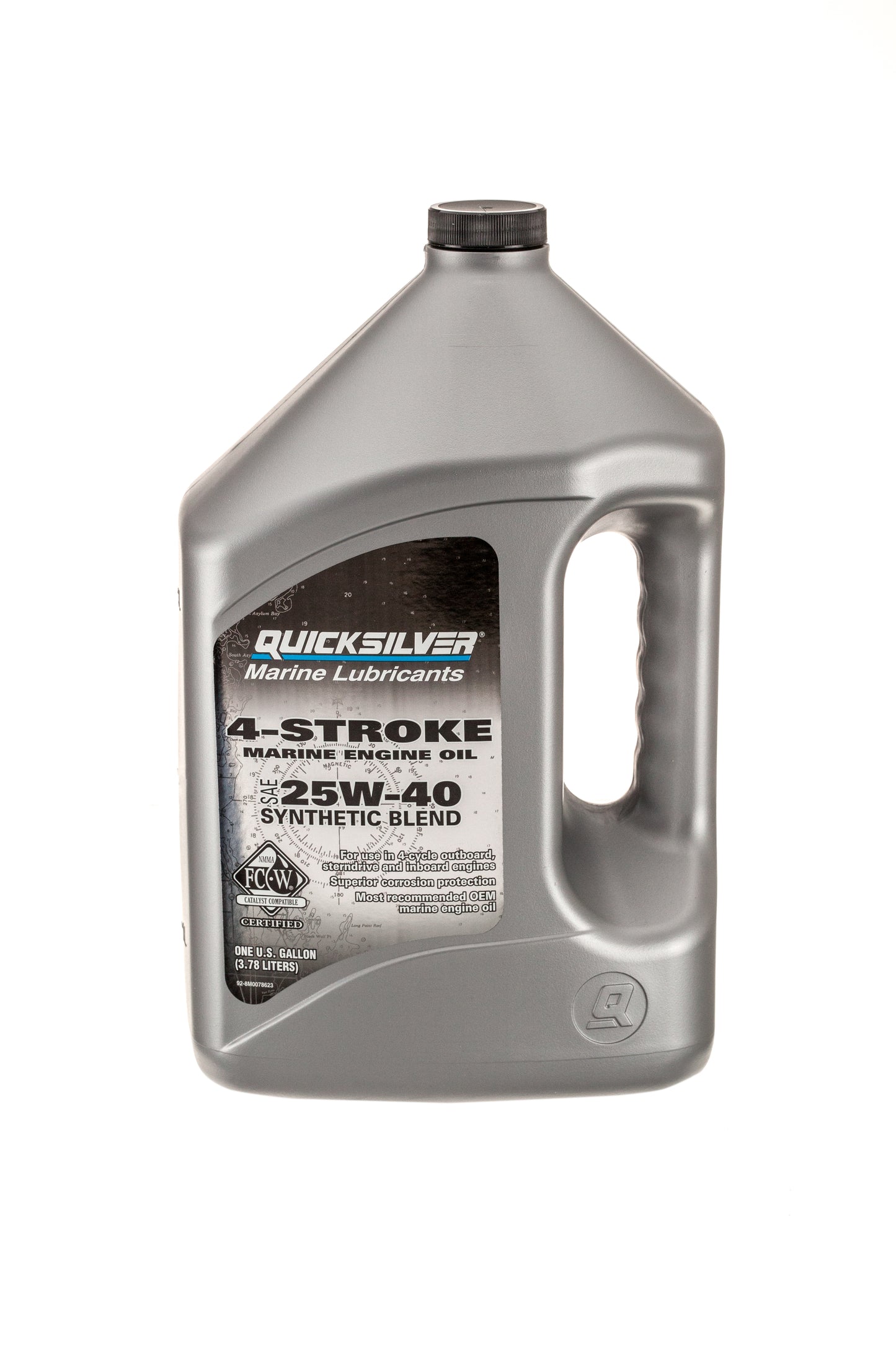 Quicksilver 25W-40 Synthetic Blend Marine  Engine Oil - Gallon