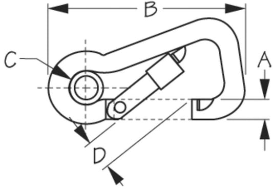 Seadog Locking Snap Hook 3-1/8