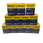 Stack of Hengst filter boxes on a white background