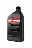 A quart bottle of Indmar ATF Dextron Mercron Transmission Oil with red and white label.