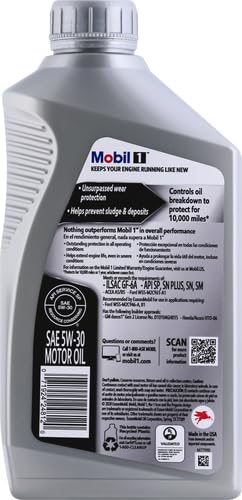 Mobil 1 5W-30 Full Synthetic Dexos Oil Malibu & Axis M5/M6