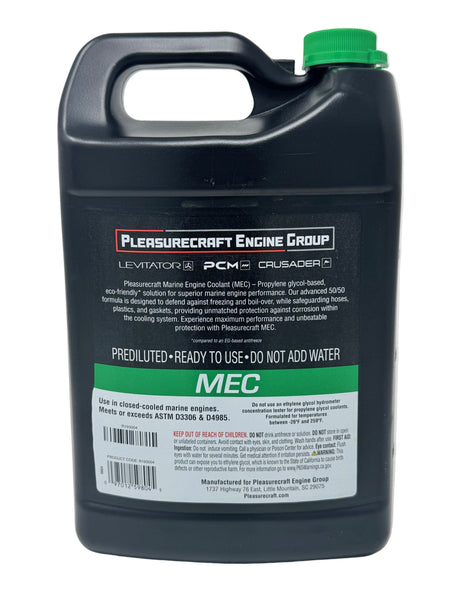 Pleasurecraft Engine Group MEC engine coolant container on a white background