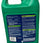 Green container with a blue label on a white background