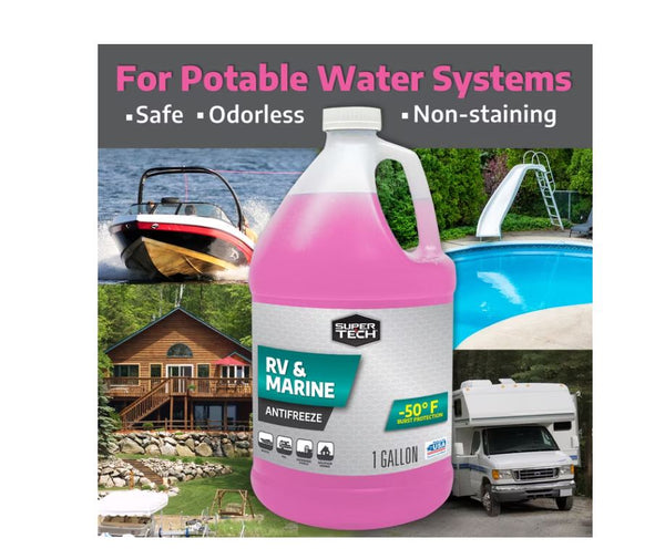 Super Tech Marine RV Pink Antifreeze Gallon