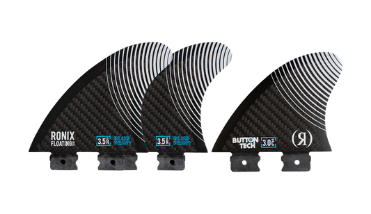 Ronix Blueprint Carbon Floating Button 3 pack Wakesurf Fins