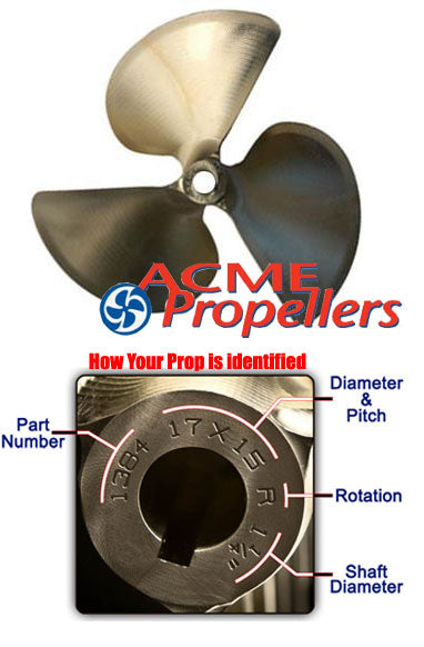 Acme 515 Propeller 13x12 3B LH 1-1/8 Shaft