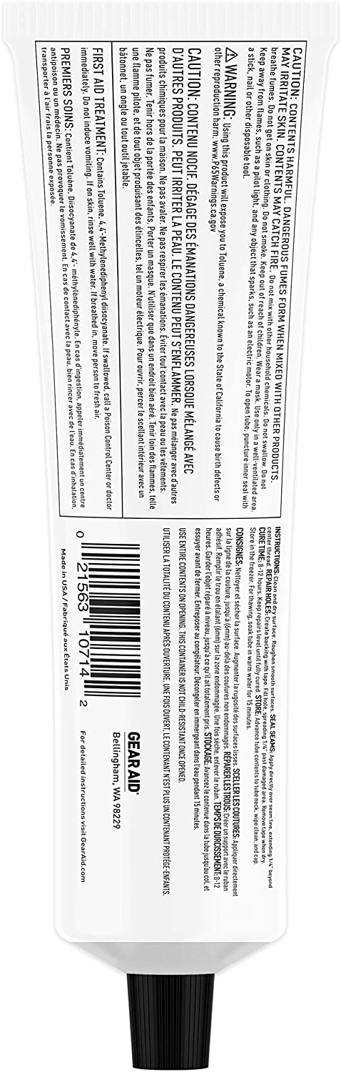 Gear Aid Aquaseal Urethane Repair Adhesive Sealant 8oz