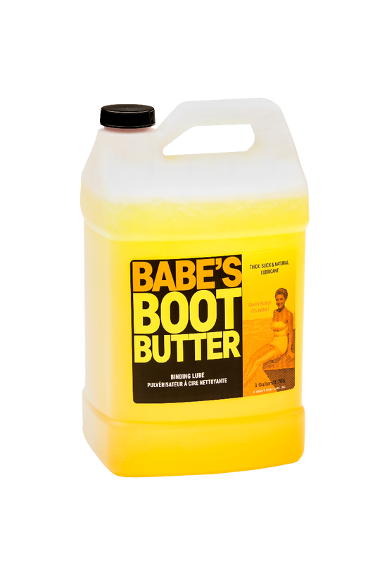 BABE'S Boot Butter kelp-based binding lubricant in a one-gallon container