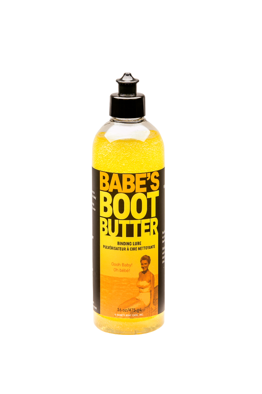 BABE'S Boot Butter kelp-based binding lubricant in a 16 oz bottle