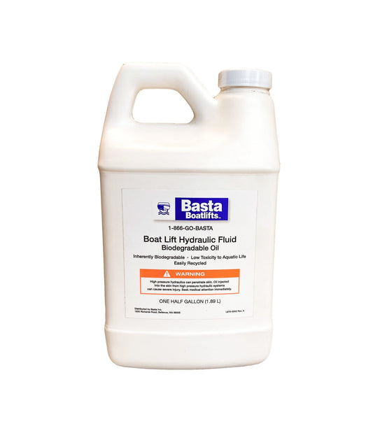 Basta Boat Lift Hydraulic Fluid container on a white background