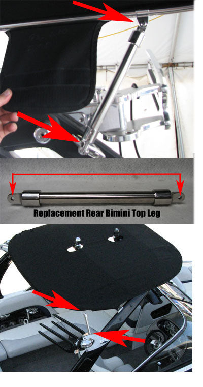 Bimini Top Replacement Rear Legs (Pair)