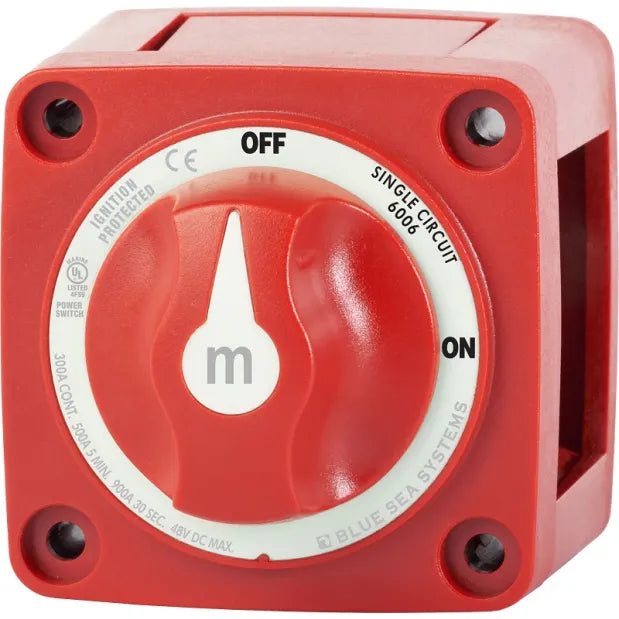 Blue Sea Systems 6006 m-Series 300 amp ON OFF marine battery disconnect switch with rotary knob