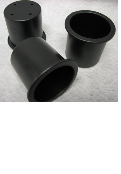 Cup Holder 3" Straight Black Plastic