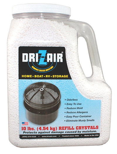Dri-Z-Air DZA-160 10 lb 160 oz calcium chloride dehumidifier refill crystals container