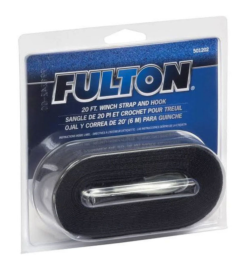 Fulton 20 Ft. 2,600 lbs Trailer Winch Strap And Hook