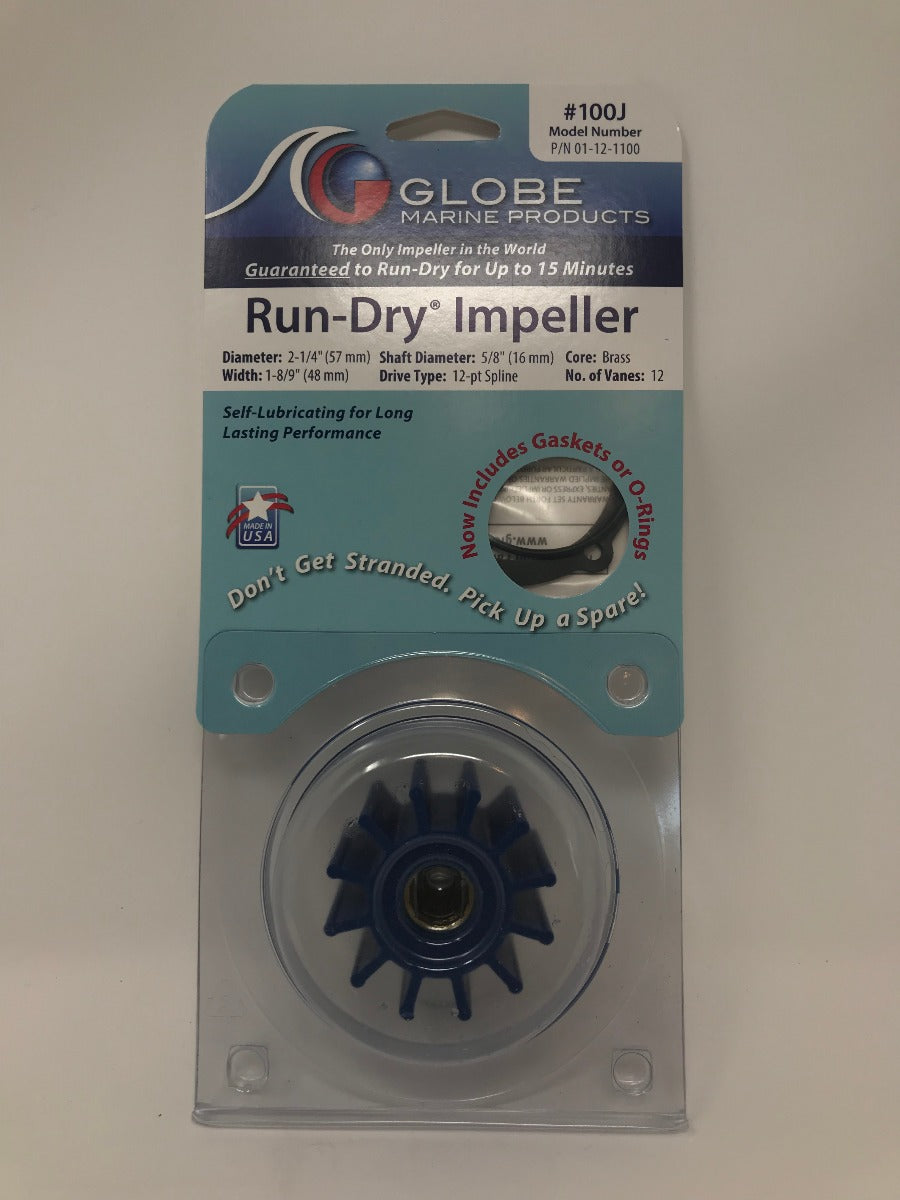 Globe 100J Run Dry Impeller Services indmar and F6B Pump