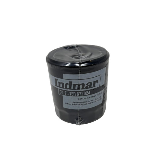 Oil filter with 'Indimar' branding on a white background