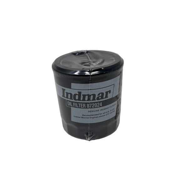 Oil filter with 'Indimar' branding on a white background