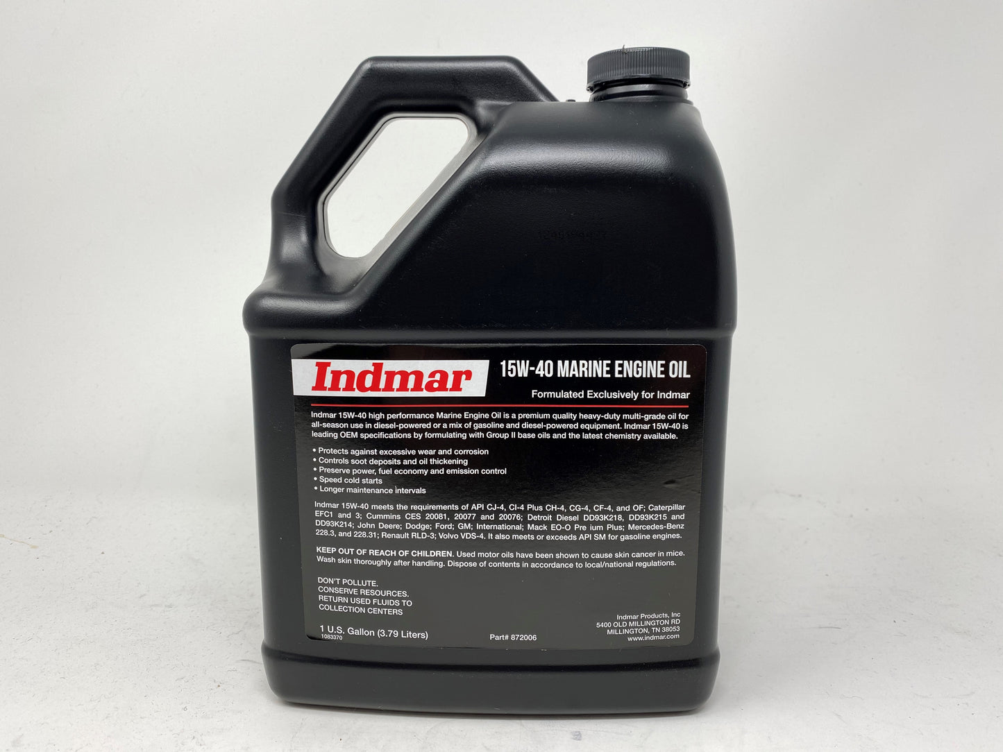 Indmar 15W40 Marine Engine Oil Gallon