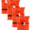 Kent Type II adult life jacket 4-pack with orange USCG approved PFDs and storage bag