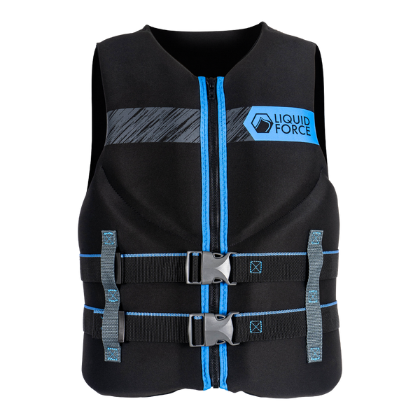 Liquid Force Classic Hinge CGA US Coast Guard approved life vest in blue