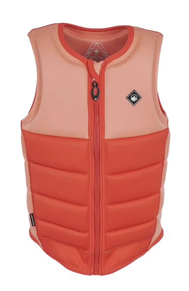 Stitch-through foam paneling on Liquid Force Haven women's competition vest