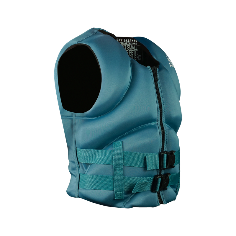 Front view of Liquid Force Heartbreaker women's Coast Guard Approved life jacket