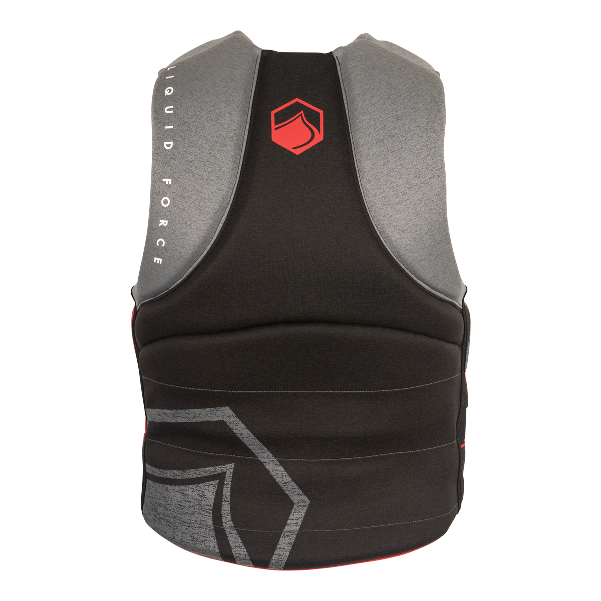 Back view of Liquid Force Hinge Coast Guard Approved life jacket