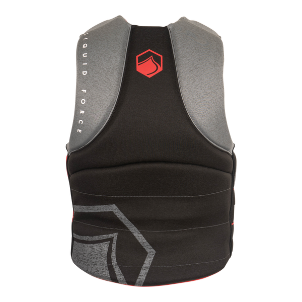 Back view of Liquid Force Hinge Coast Guard Approved life jacket