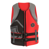 Liquid Force Hinge CGA Life Vest 2026 Coast Guard Approved wakeboard life jacket in red