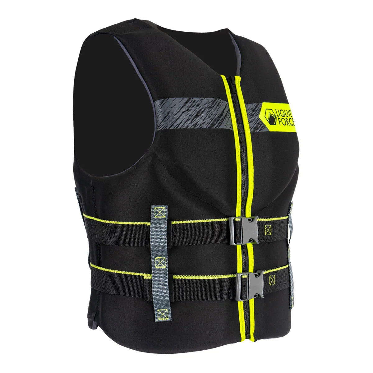 side view of Liquid Force Classic Hinge CGA watersports vest in green