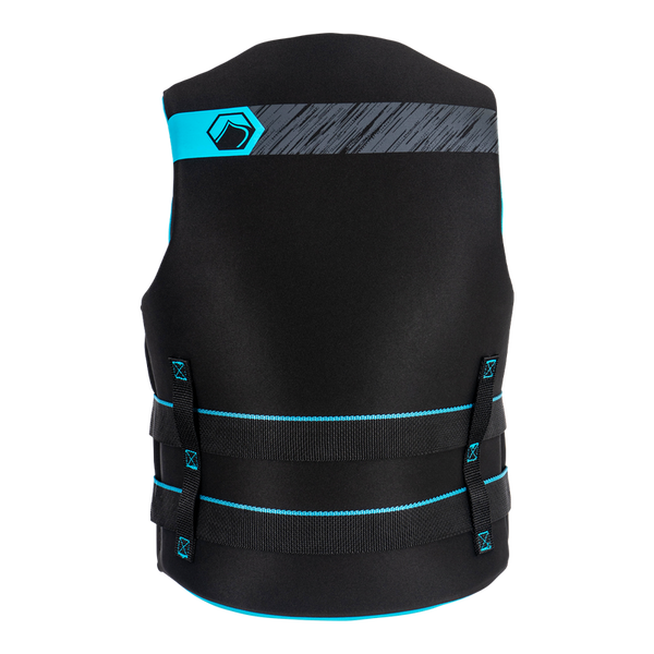 Back view of Liquid Force Hinge women's wakeboarding life vest