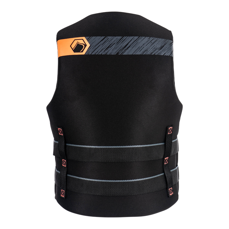 Back view of Liquid Force Hinge women's wakeboarding life vest