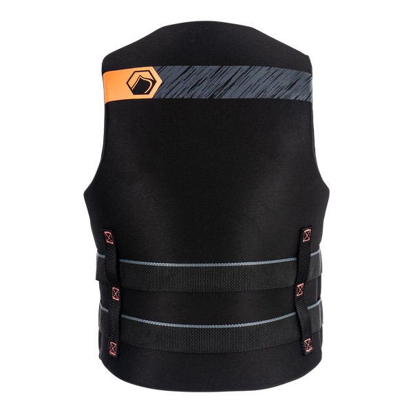 Back view of Liquid Force Hinge women's wakeboarding life vest