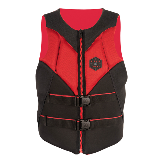 Liquid Force Rush CGA Wake Vest 2026 USCG Type III approved life jacket in red
