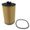 Oil filter cartridge and gasket on a white background