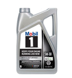 Mobil 1 Full Synthetic 5W-30 dexos engine oil 5 quart bottle for compatible Malibu M5 and M6 marine engines