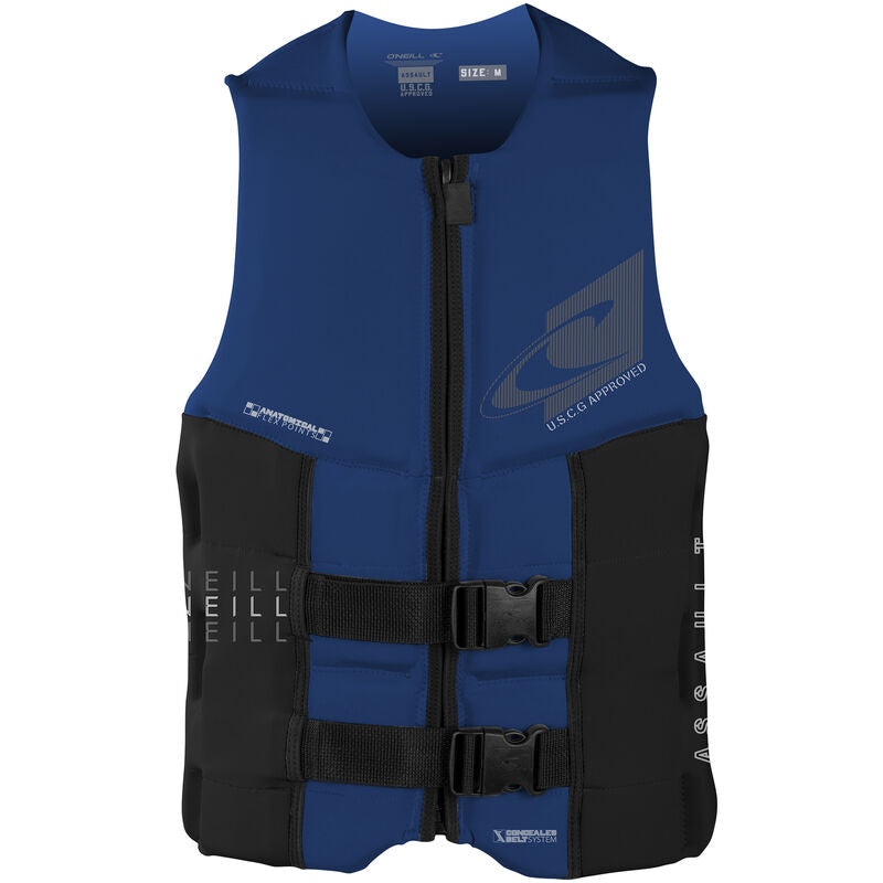 O'Neill Assault CGA Type III life vest for wakeboarding and wakesurfing in blue