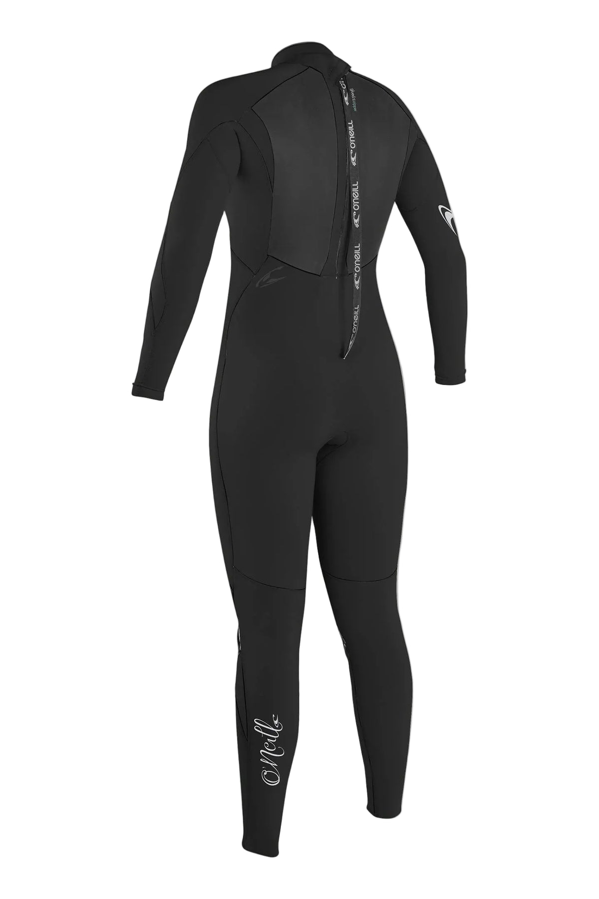 Back view of O'Neill Epic women's full-length neoprene wetsuit