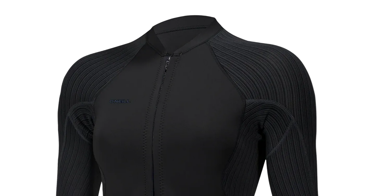 Front view of O'Neill Hyperfreak women's 2mm neoprene jacket