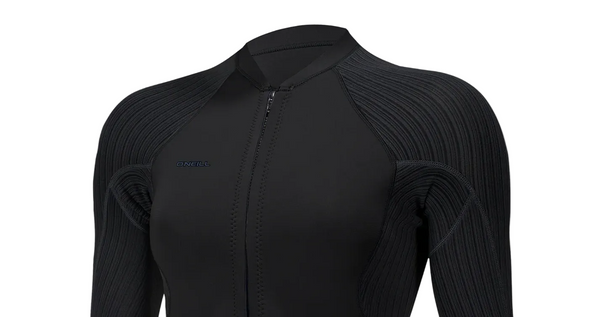 Front view of O'Neill Hyperfreak women's 2mm neoprene jacket