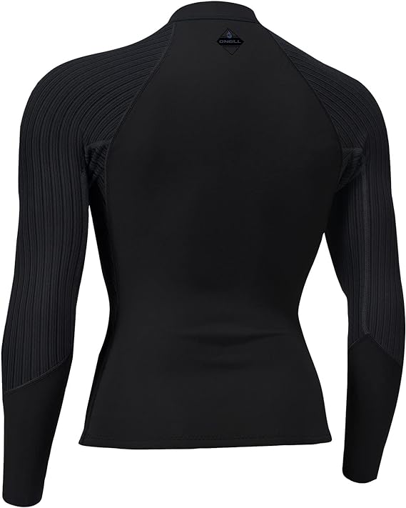Back view of O'Neill Hyperfreak women's front zip wetsuit top