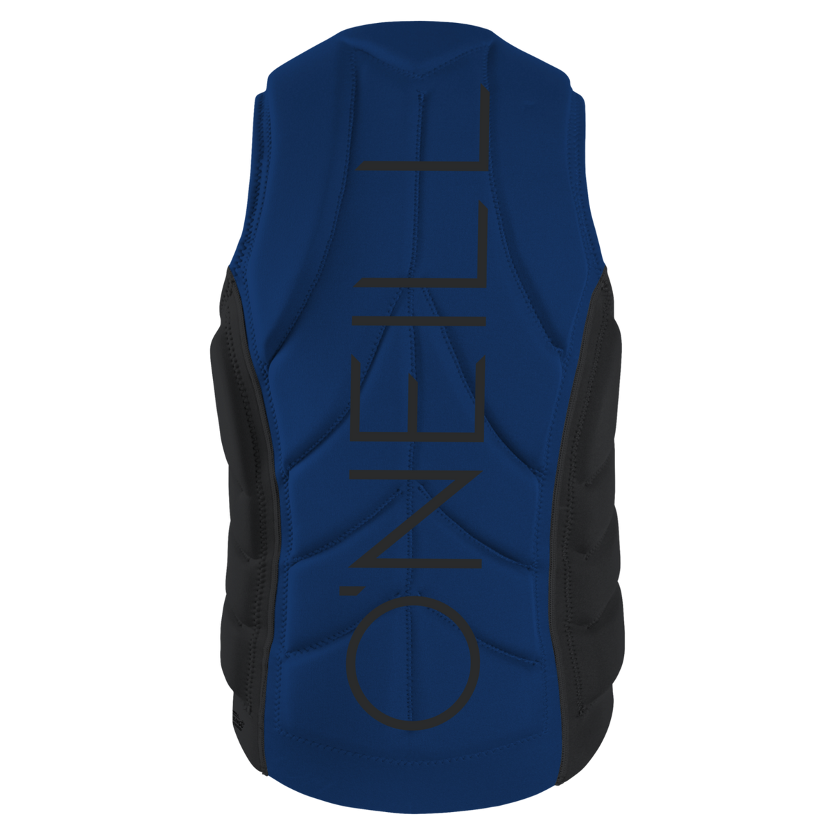 Back view of O'Neill Slasher Comp Vest with integrated lumbar support in blue