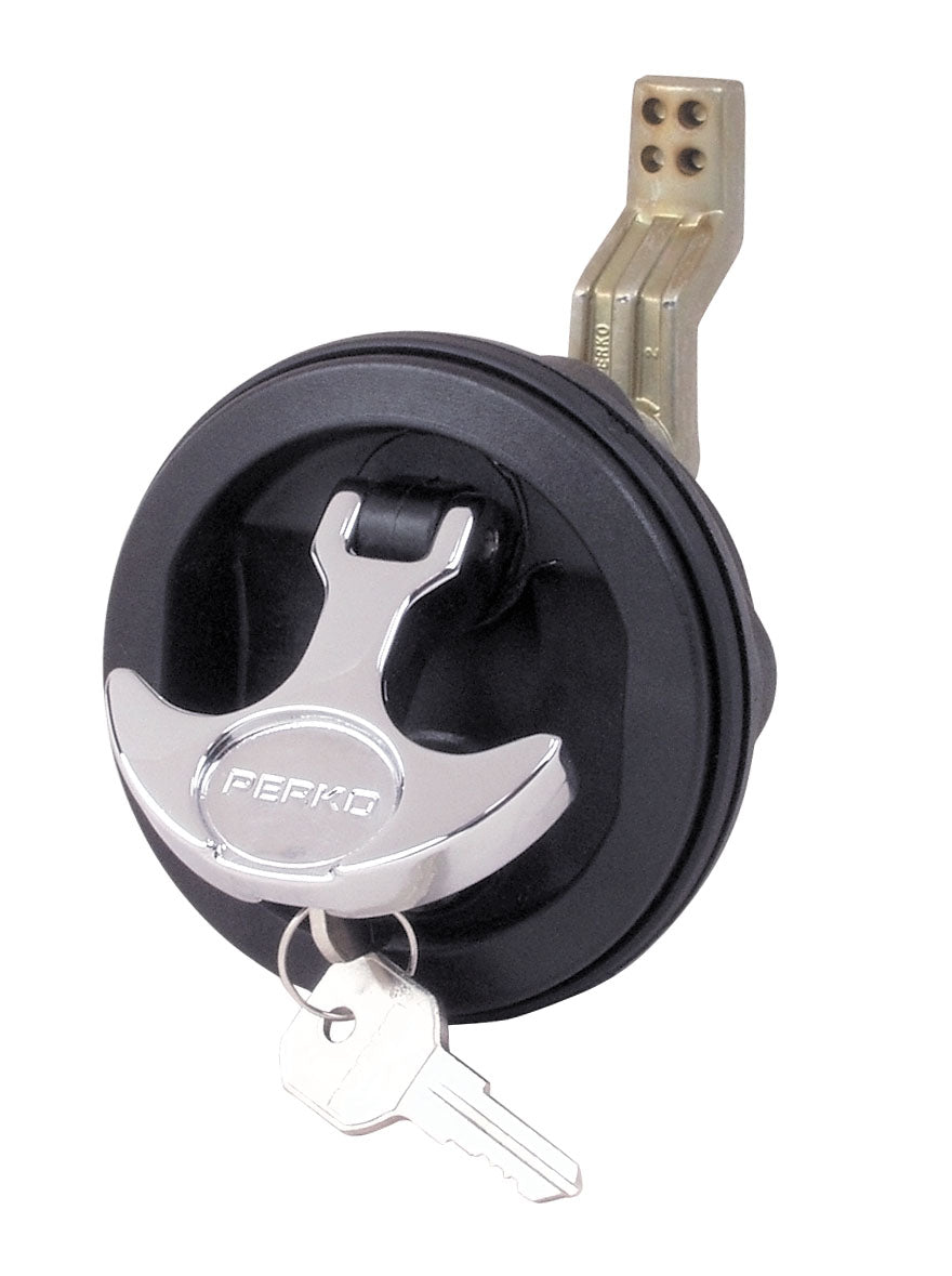 Perko Storage Latch Black Round with Chrome Handle