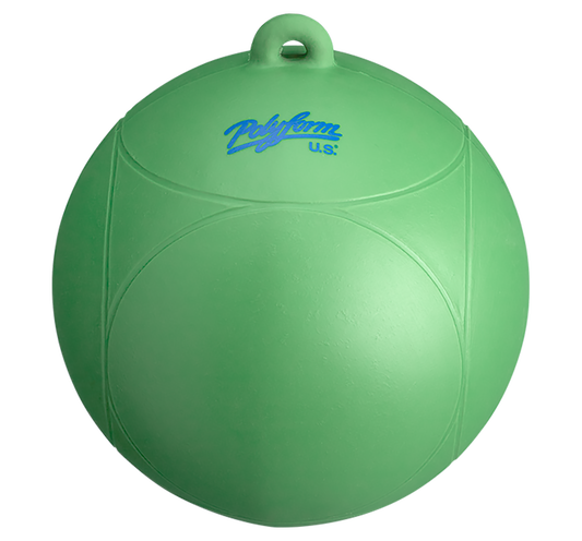 Polyform WS Series waterski slalom course buoys in green