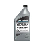 Quicksilver marine engine oil bottle on a white background