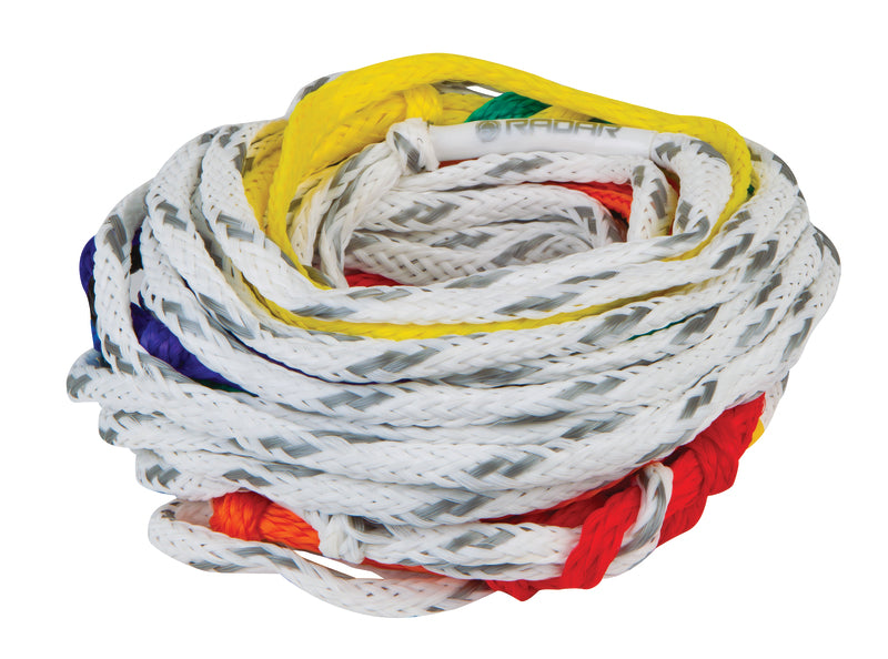 Radar Control 70-foot 10-section waterski mainline rope in white and silver