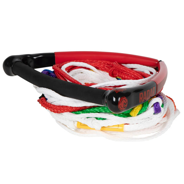 2026 Radar Control ARC 13-inch waterski handle with 8-section mainline in red and black