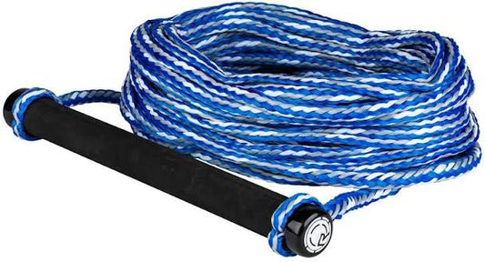Radar Global Water Sports 12" Rubber Waterski Handle with 75ft Rope – Blue/White